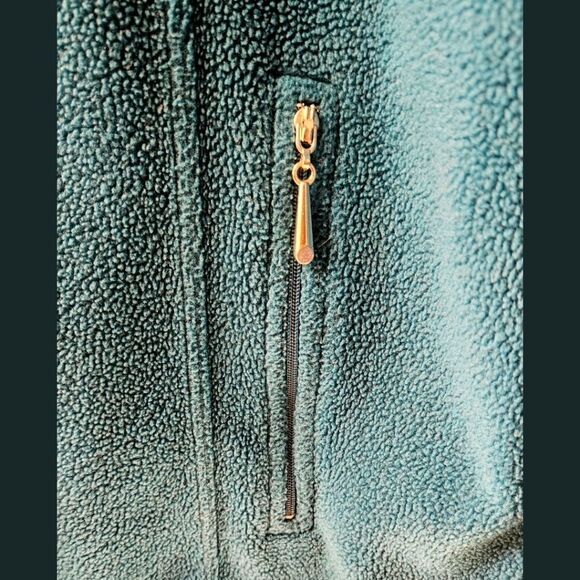KAREN SCOTT Sport Petites Women's Teal Casual Fleece Zip- Up Jacket - Picture 4 of 11